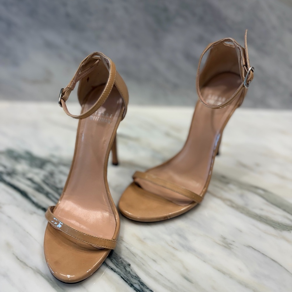 Stuart Weitzman Tan Nudist Sandals